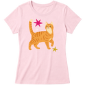 "Gato laranja rajado" Blusa Baby Look