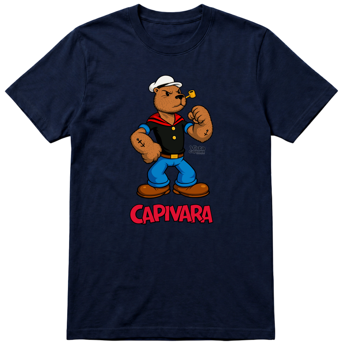 "Marinheiro Capivara DTG" Camiseta Premium Unissex