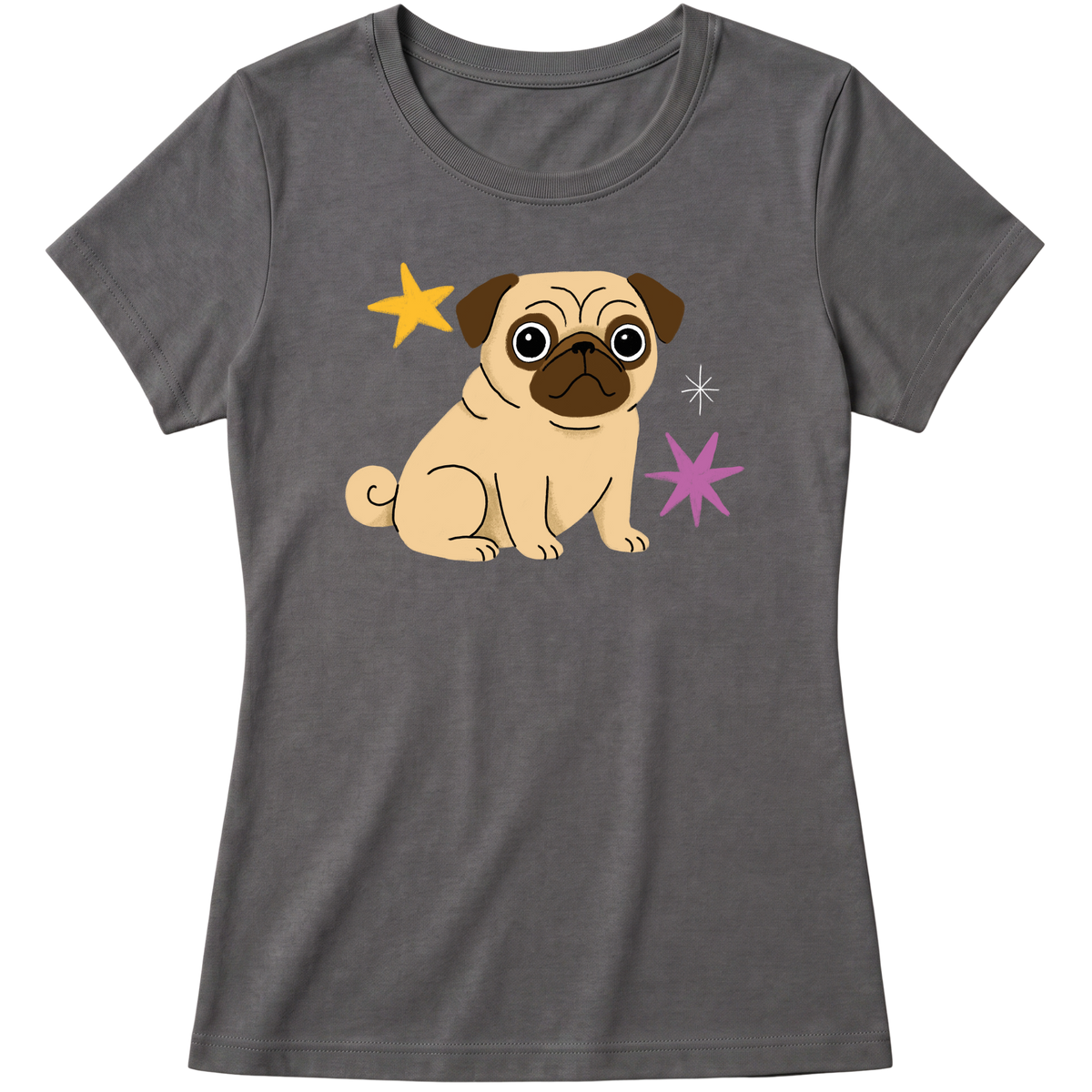 "Pug" Blusa Baby Look