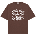 "Oversized Suedine Cola Na Minha" Camiseta Oversized Suedine 220g