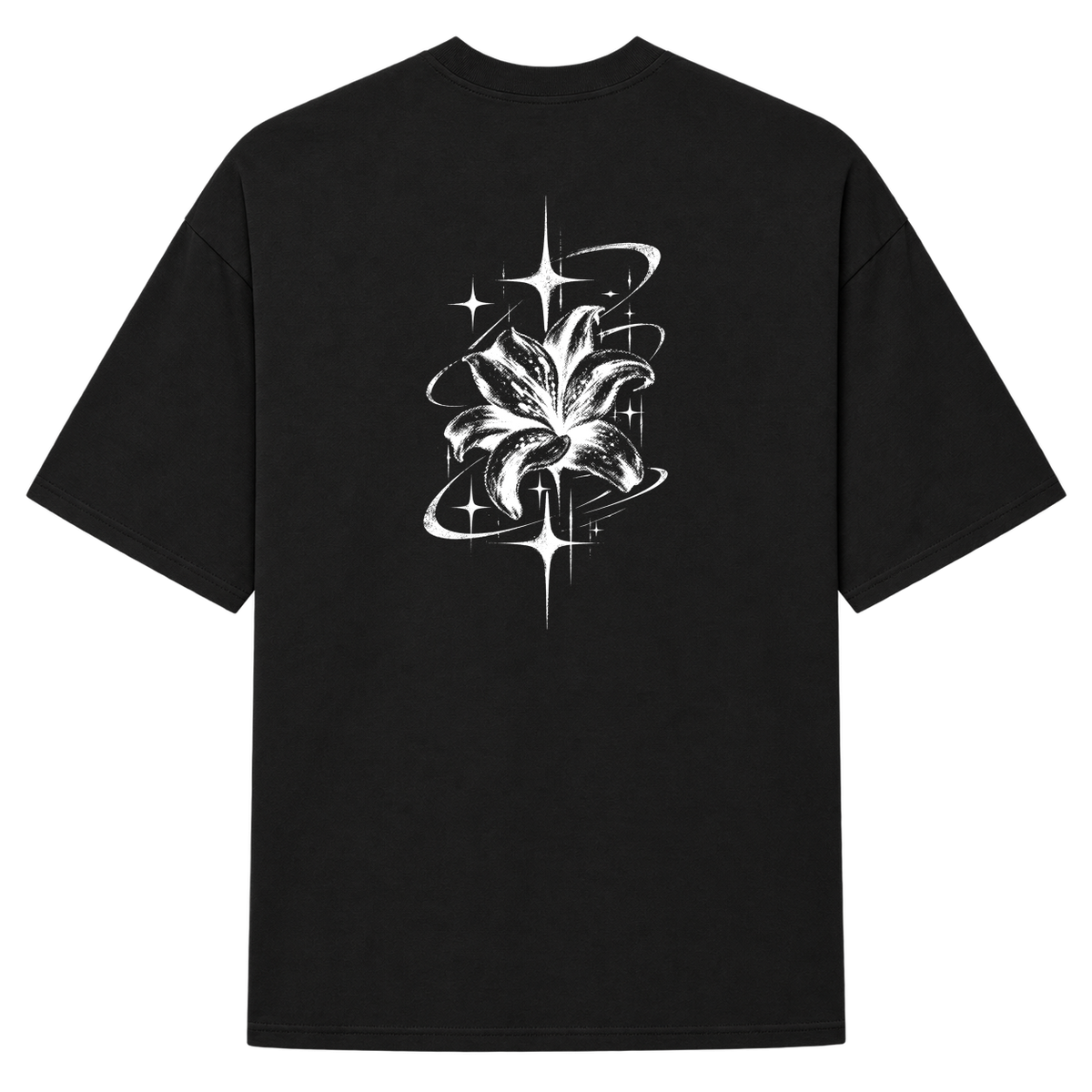 "Camiseta Oversized Suedine Cyber Flower" Camiseta Oversized Suedine 220g