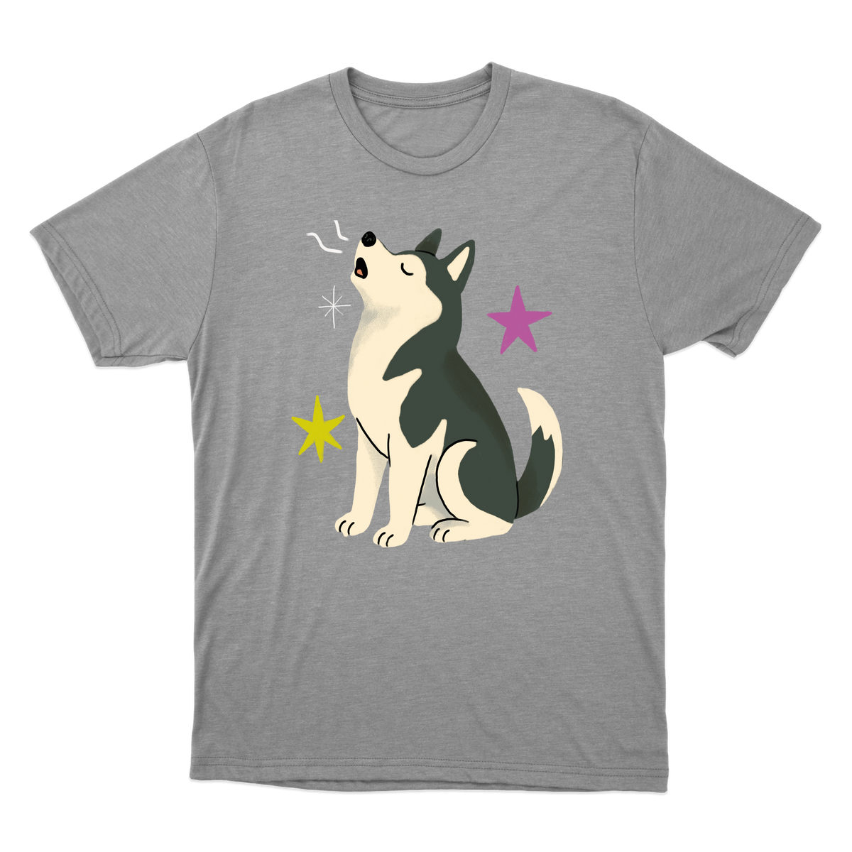 "Husky siberiano" Camiseta Básica Unissex