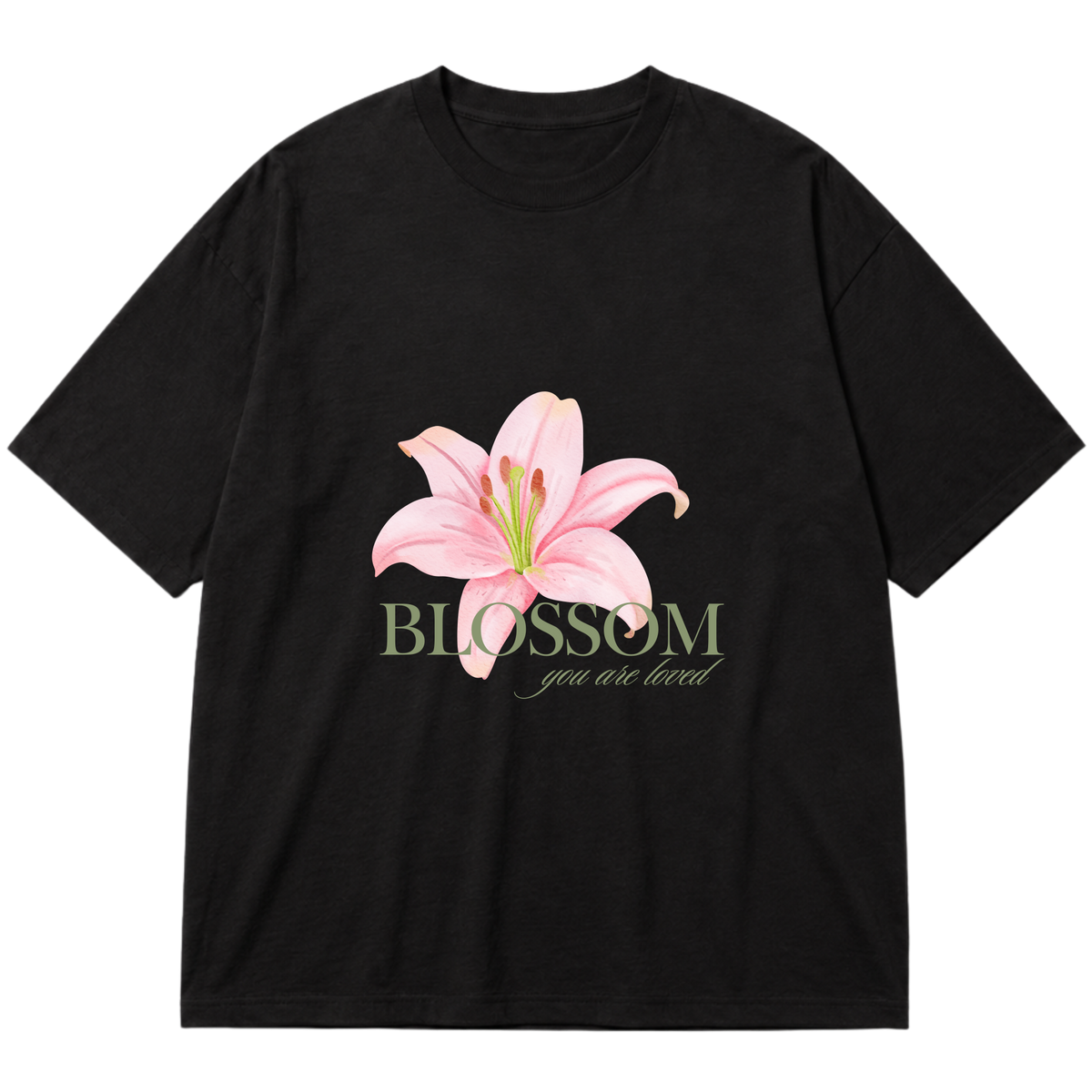 "Camiseta  Oversized - flower" Oversized Premium 96% algodão 4% Elastano