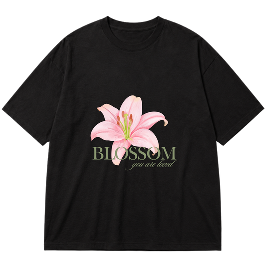 "Camiseta  Oversized - flower" Oversized Premium 96% algodão 4% Elastano