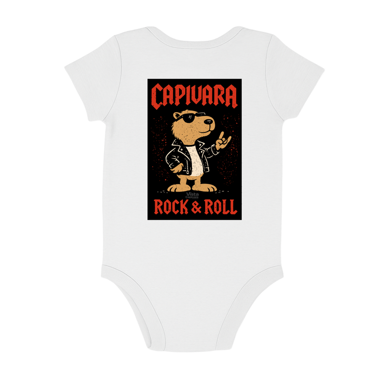 "Capivara Rock & Roll  DTG" Body Baby