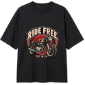"Pablo Ride Free Motorcycle Emblem Tee" Camiseta Oversized Classic