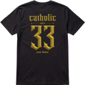 "F&C Catholic Since 33 A.D." Camiseta Premium Unissex Bunker Studios