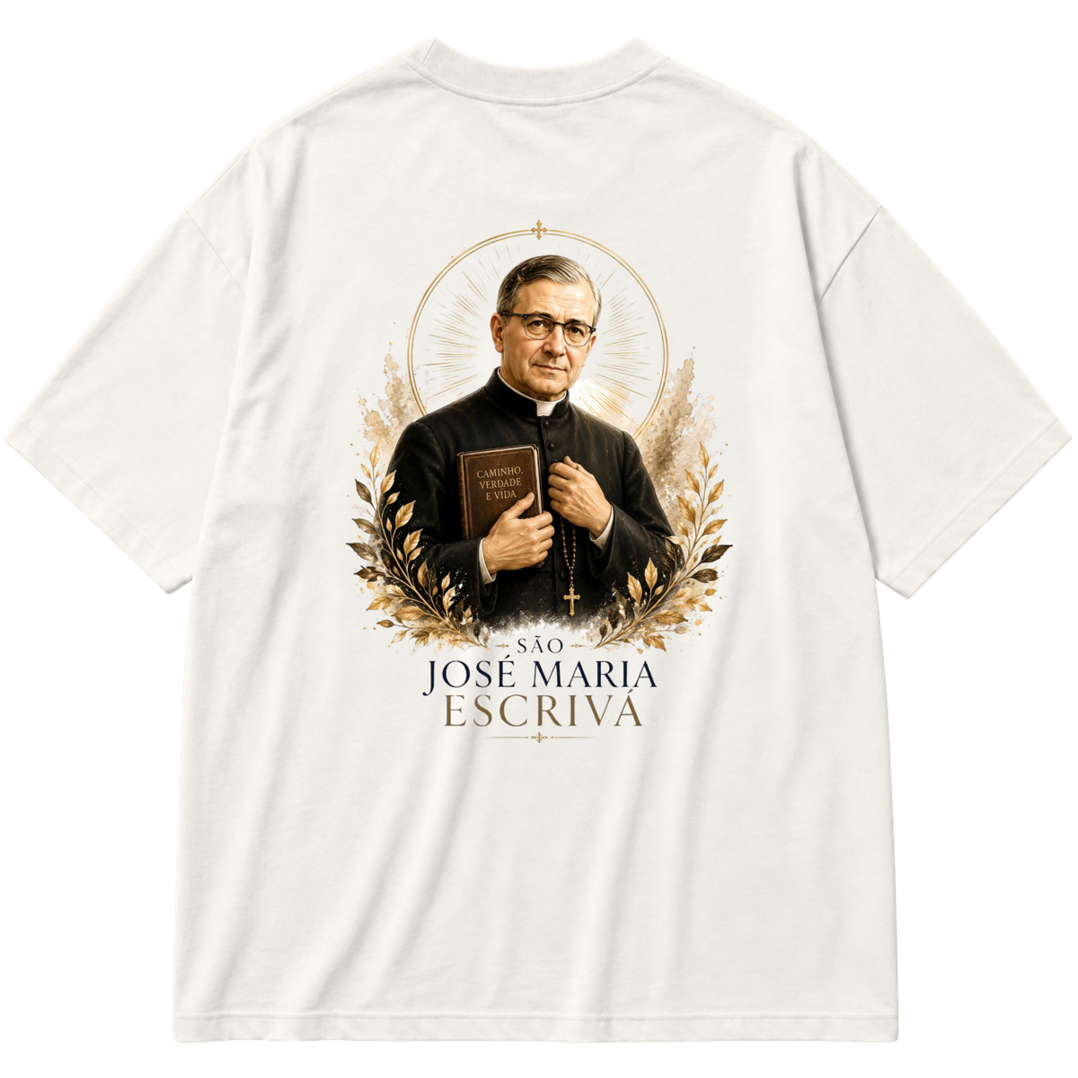"Oversized - São José Maria Escrivá" Oversized Premium 96% algodão 4% Elastano