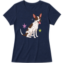 "Cão SRD flocos" Blusa Baby Look
