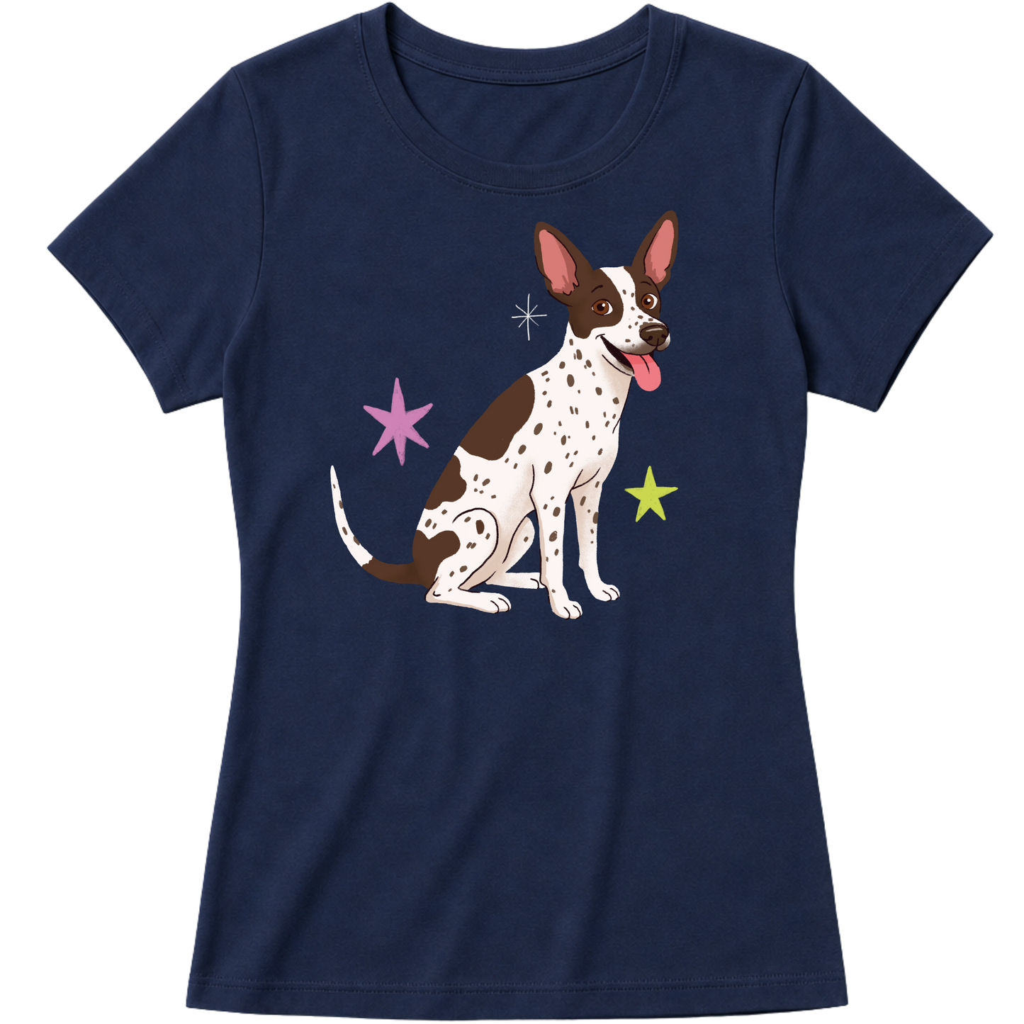 "Cão SRD flocos" Blusa Baby Look