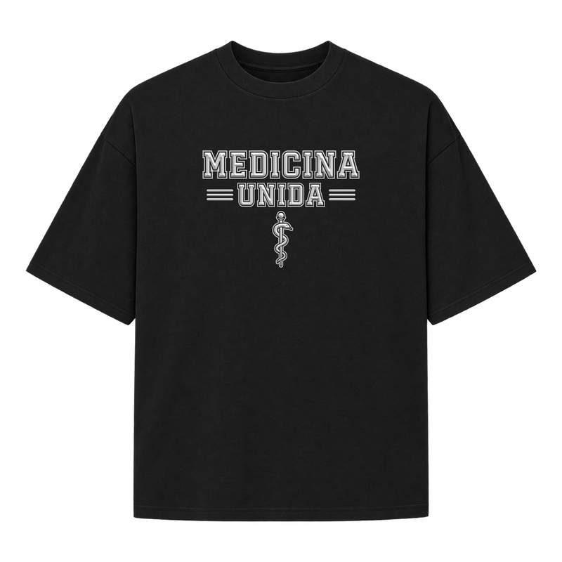 "Medicina Unida" Camiseta Oversized Suedine 220g