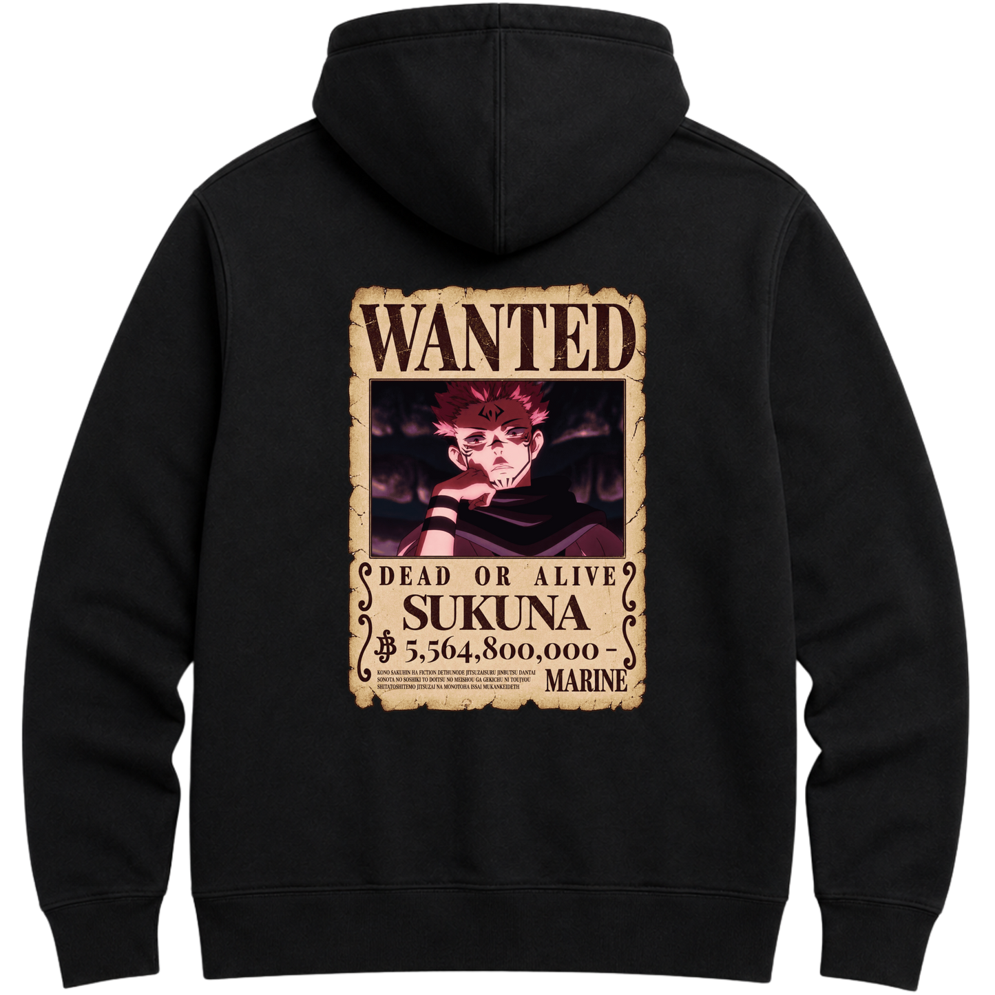 "Sukuna - cartaz de procurado - Jujutsu Kaisen" Moletom Premium