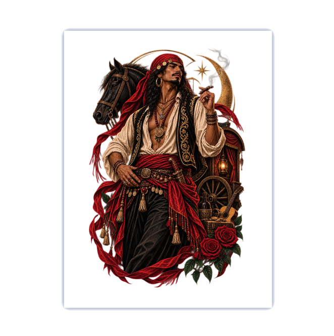 ""Cigano" Full Art - Placa decorativa" Placa decorativa