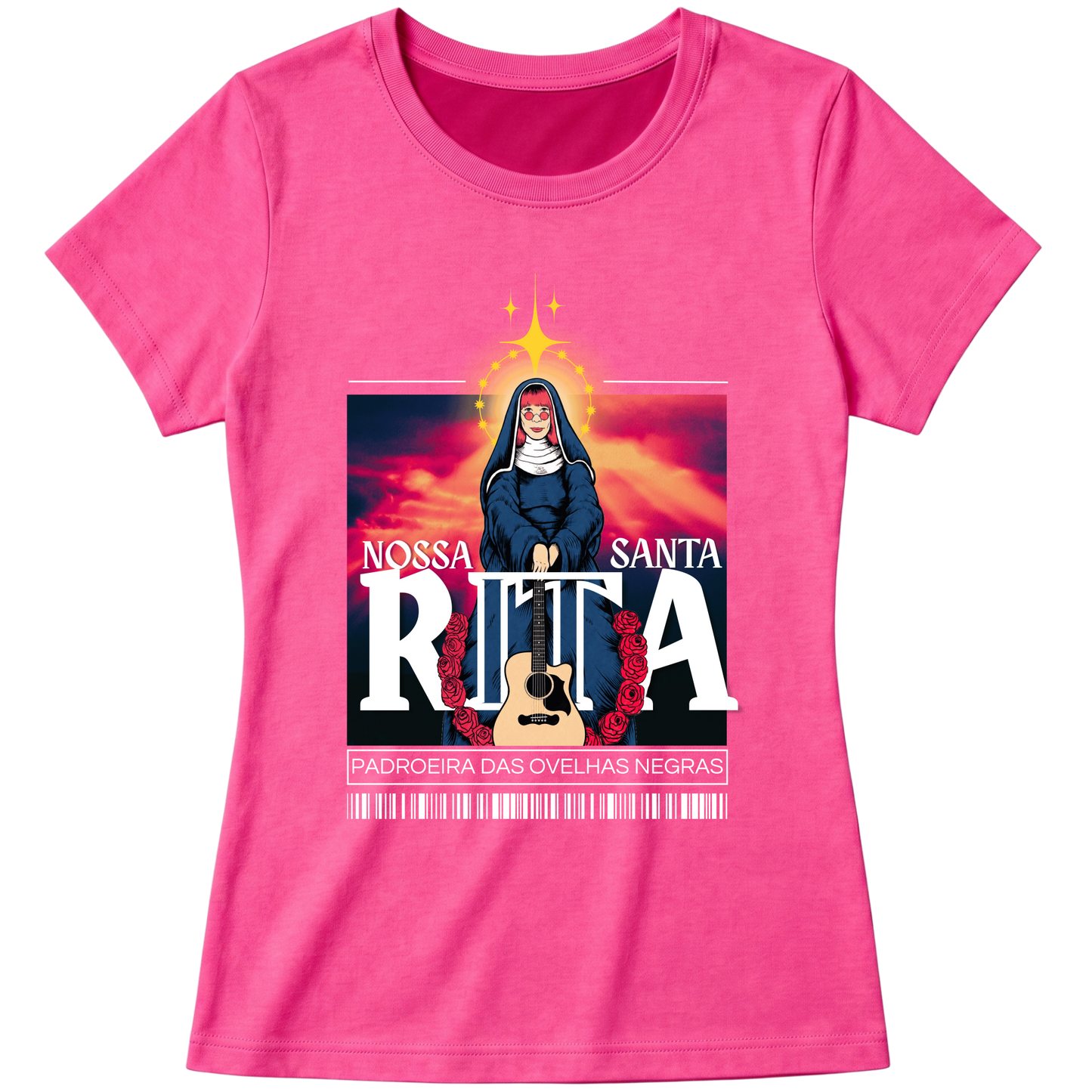 "Camiseta Santa Rita" Blusa Baby Look