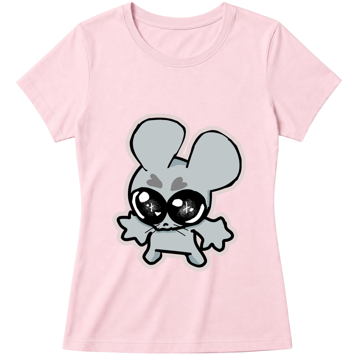 "Baby Look Classic Ratito – Camiseta Feminina Estampada Fofa" Blusa Baby Look
