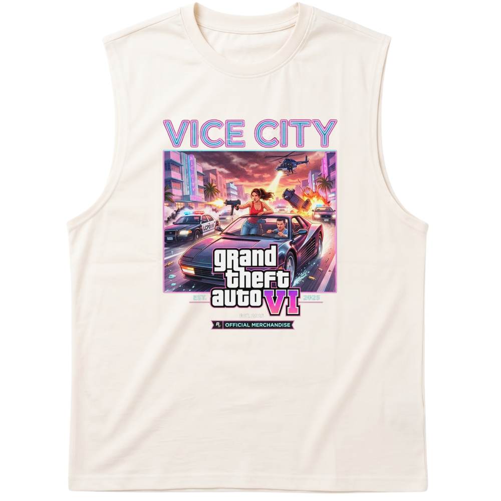 "VI.CE CITY THEMES" Tank Top Machão Suedine