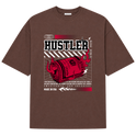 "Hustler" Camiseta Oversized Suedine 220g