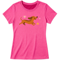 "Dachshund - salsicha" Blusa Baby Look
