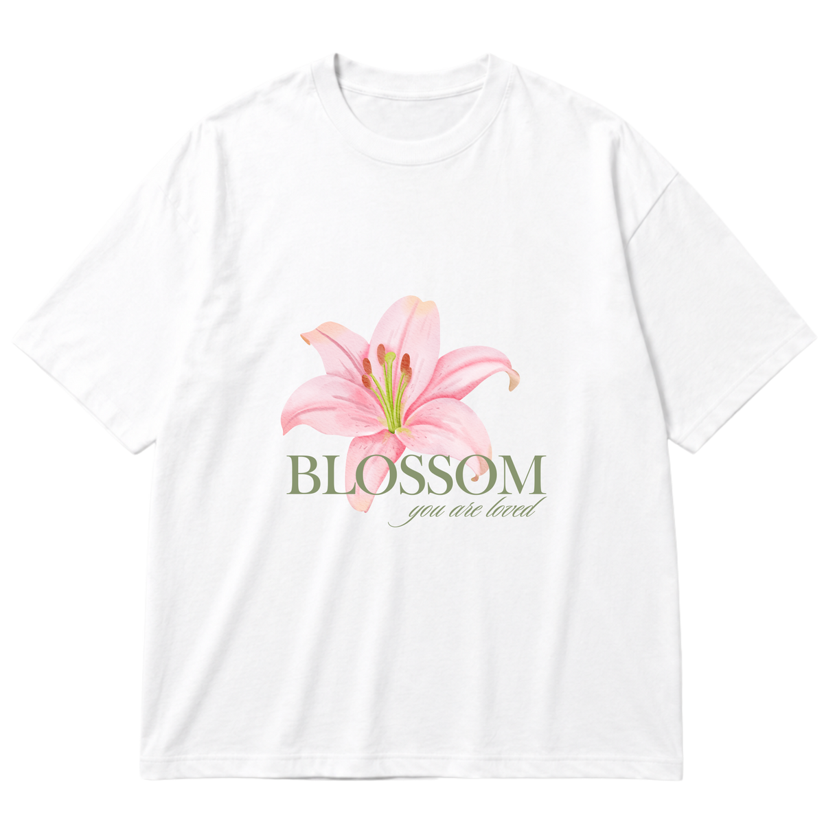 "Camiseta  Oversized - flower" Oversized Premium 96% algodão 4% Elastano