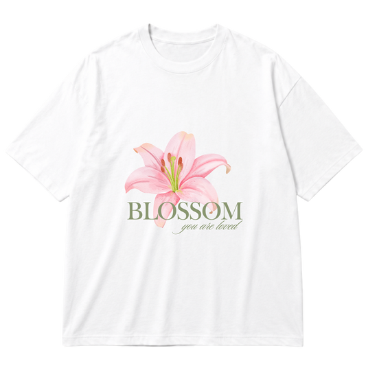 "Camiseta  Oversized - flower" Oversized Premium 96% algodão 4% Elastano