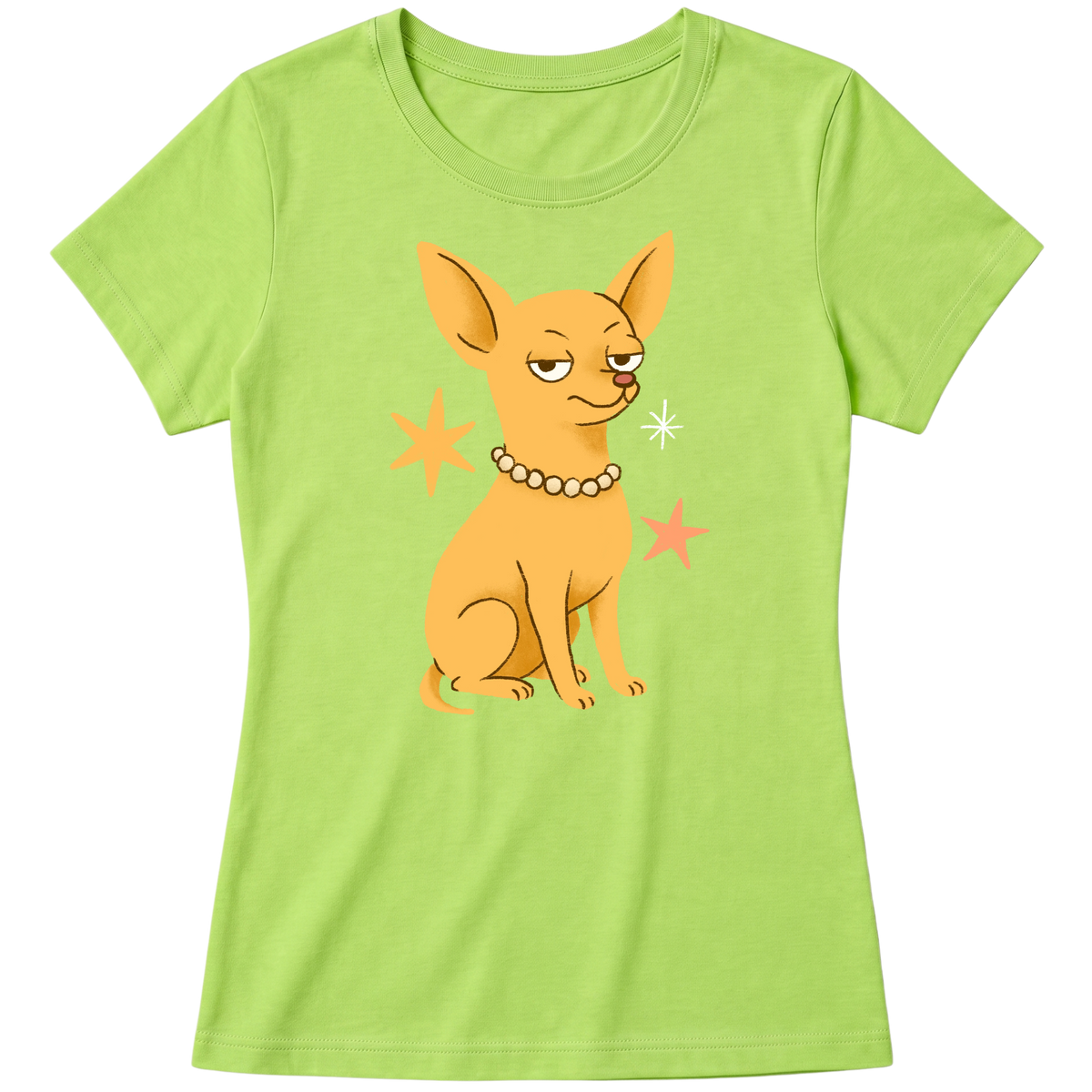 "Chihuahua de pelo curto" Blusa Baby Look