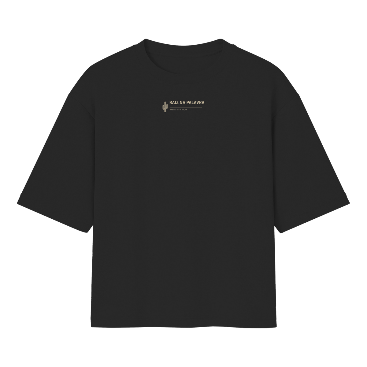 "Camiseta Oversized Raiz na Palavra" Oversized Básica 30.1