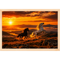 "Por do Sol" Quadro tradicional sem vidro acrílico