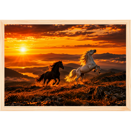 "Por do Sol" Quadro tradicional sem vidro acrílico