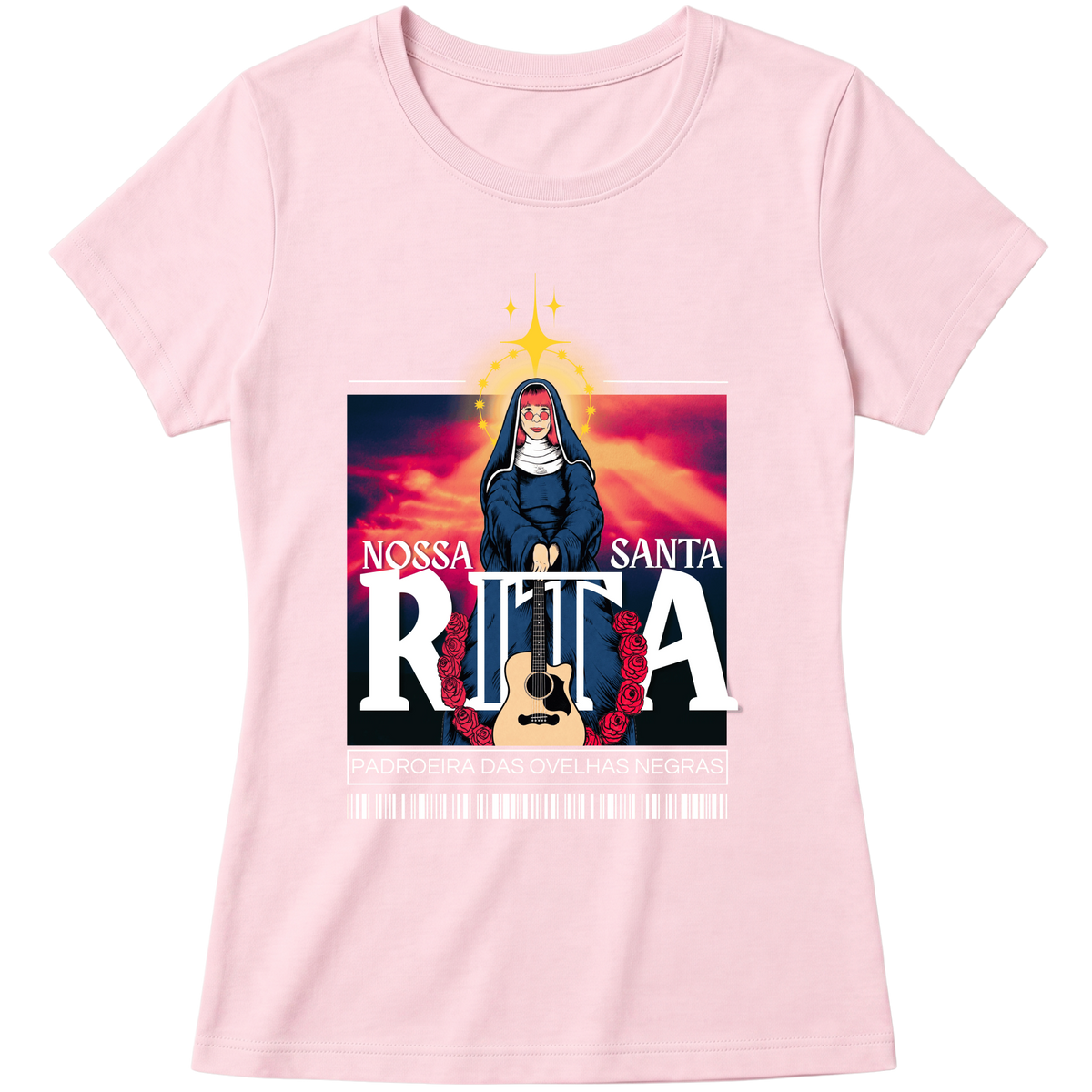 "Camiseta Santa Rita" Blusa Baby Look