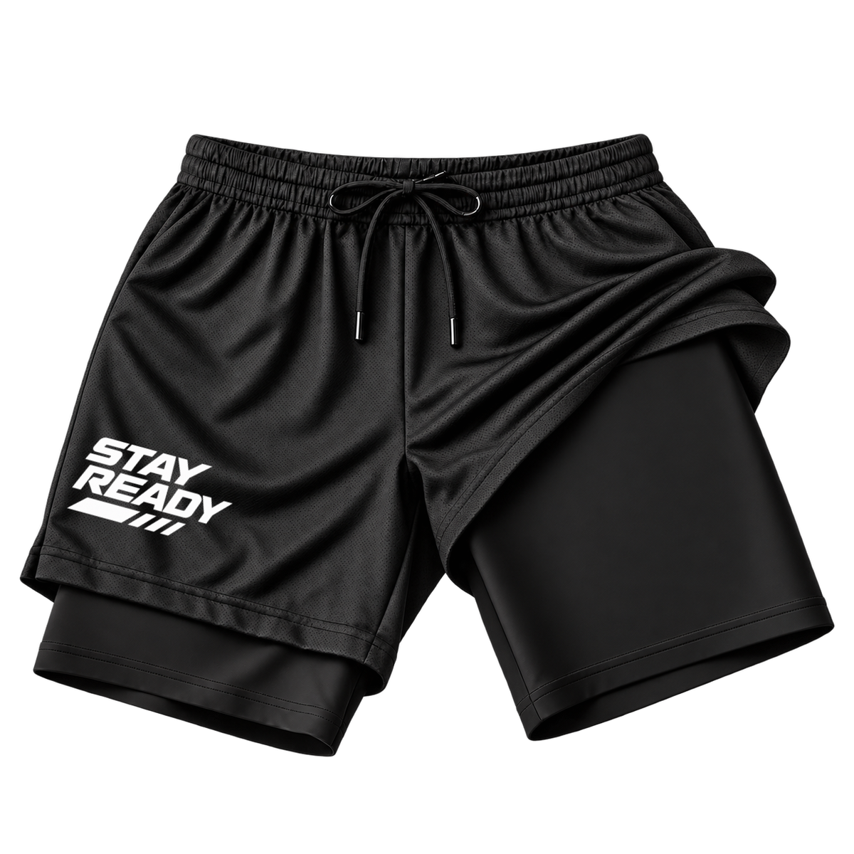 "Short Dryfit Basic 2 em 1  - Stay Ready" Short 2 em 1