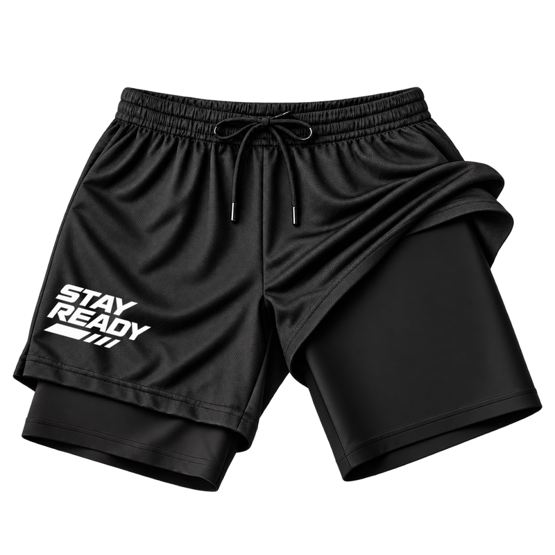 "Short Dryfit Basic 2 em 1  - Stay Ready" Short 2 em 1