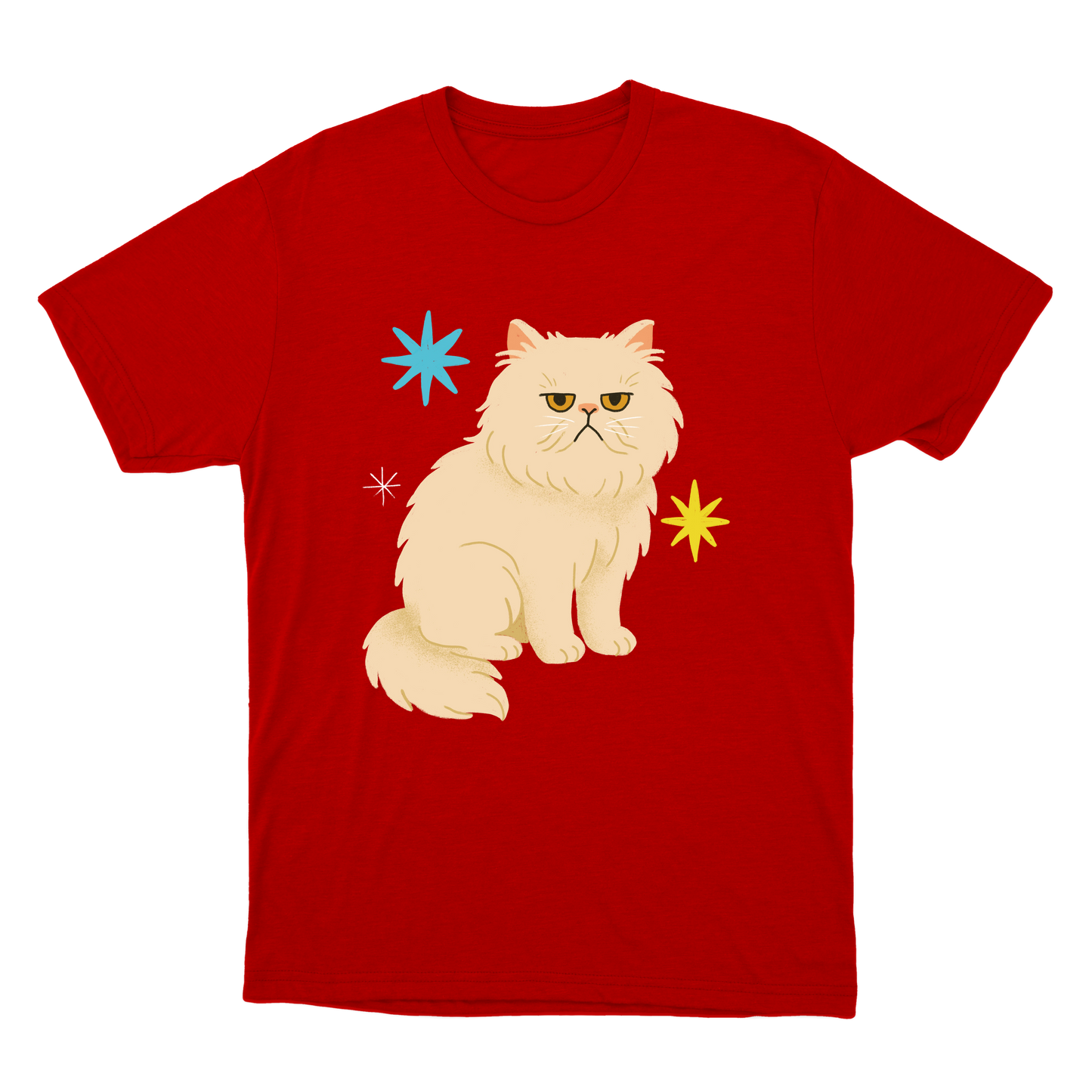 "Gato persa" Camiseta Básica Unissex