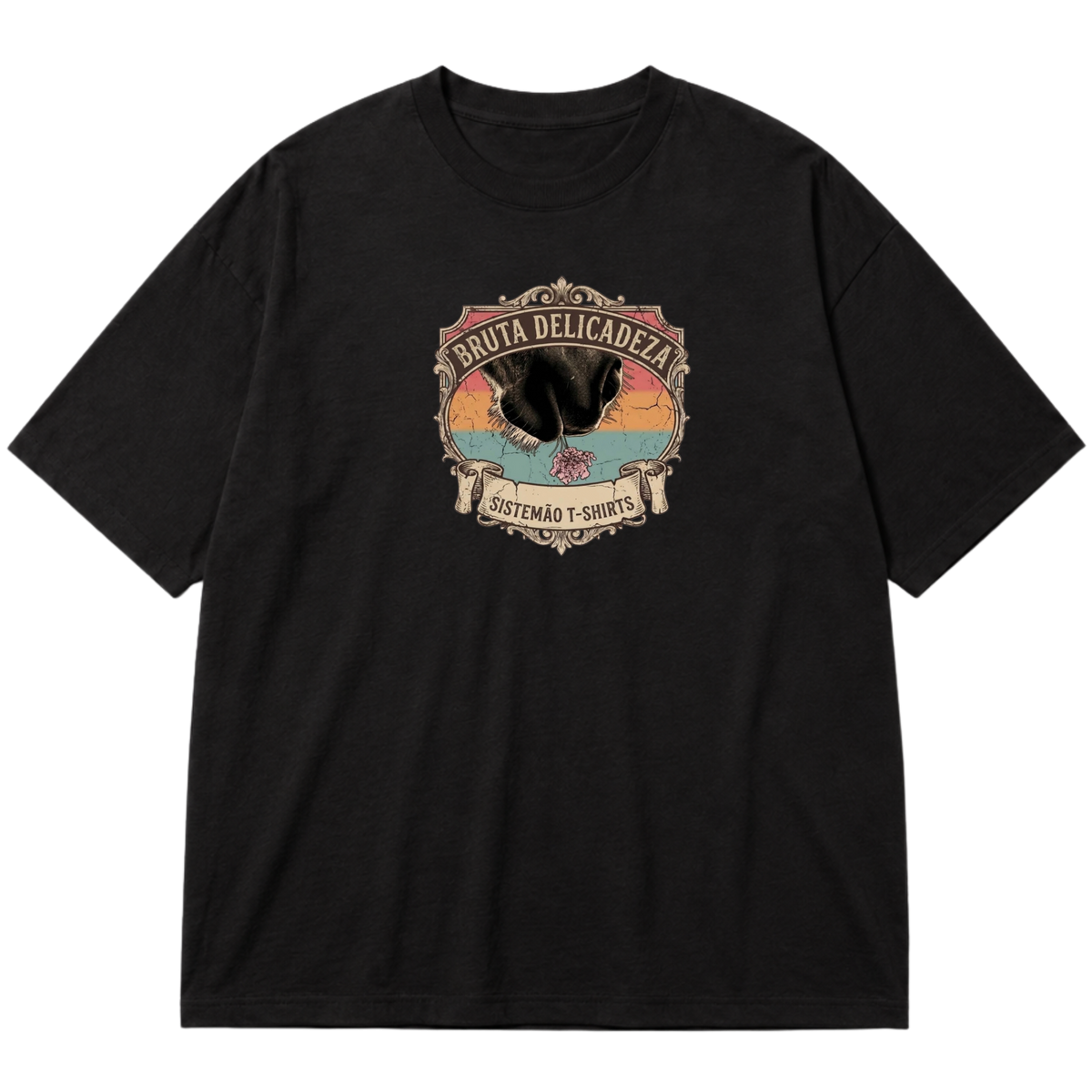 "Oversized BRUTA DELICADEZA  FEM" Oversized Premium 96% algodão 4% Elastano