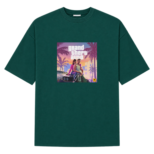 "VI.CE CITY THEMES" Camiseta Oversized Suedine 220g