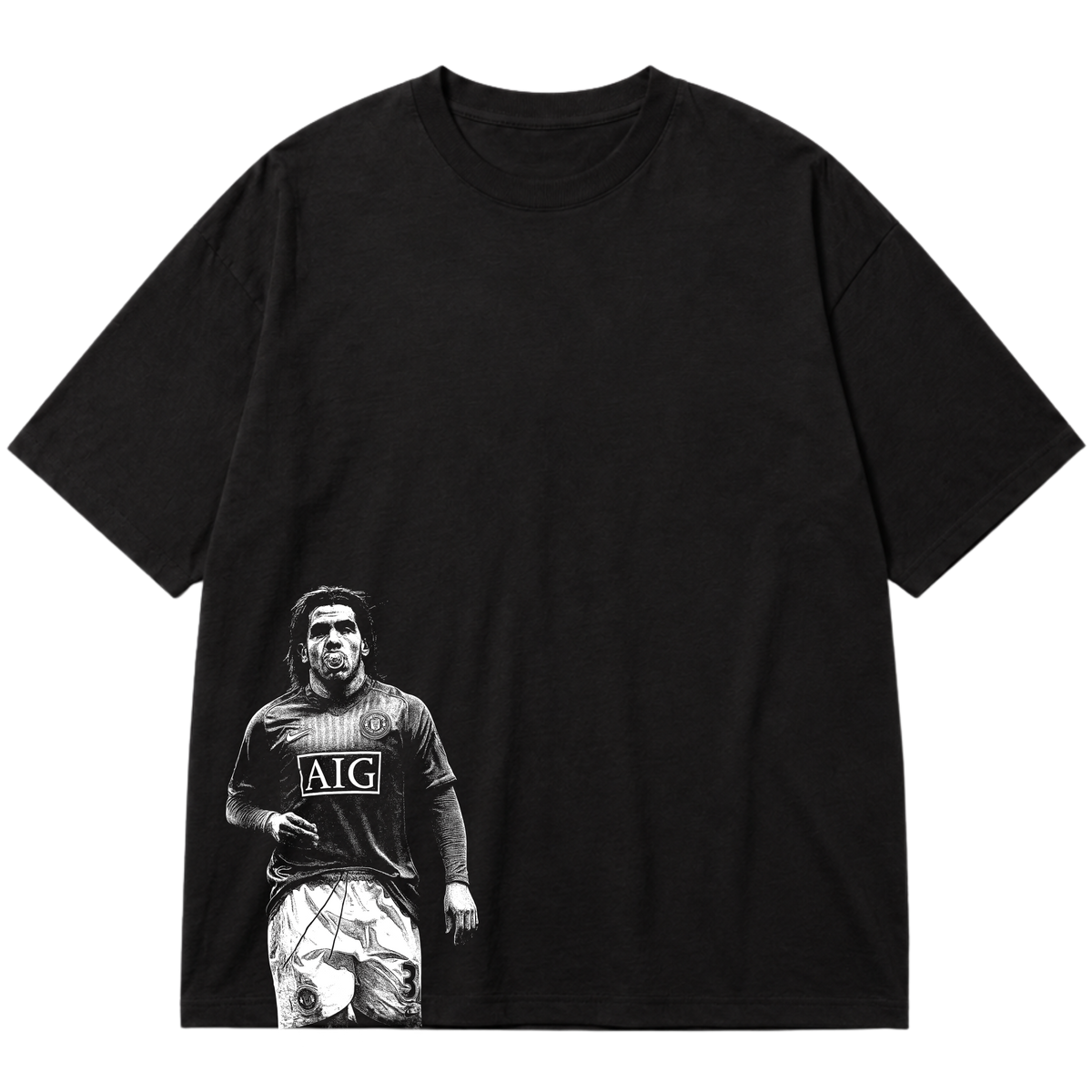 "Ícone dos gramados, eternizado no streetwear." Oversized Premium 96% algodão 4% Elastano