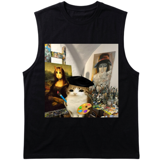 "GATINHO PINTOR" Tank Top Machão Suedine