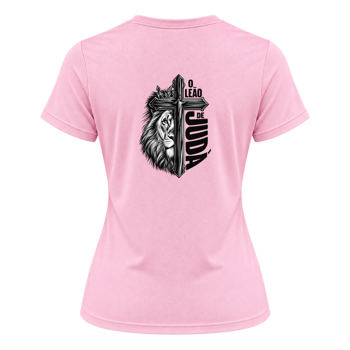 "Camiseta Dryfit Feminina Basic - Leão de Judá" Camiseta Dryfit Feminina Basic