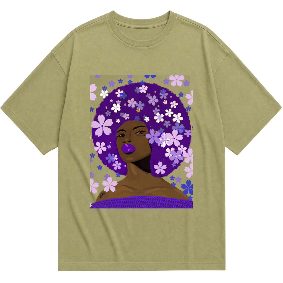 "Camiseta Oversized Maravilhosa Afro" Camiseta Oversized Básica
