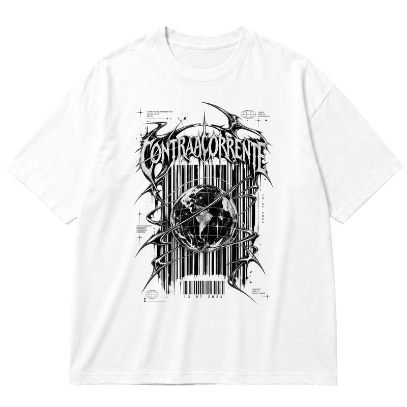 "Oversized Cotton #007 - CØNTRAACØRRENTE" Oversized Premium 96% algodão 4% Elastano