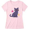 "Gata cinza" Blusa Baby Look