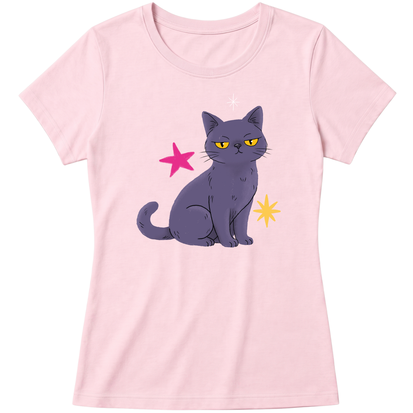 "Gata cinza" Blusa Baby Look