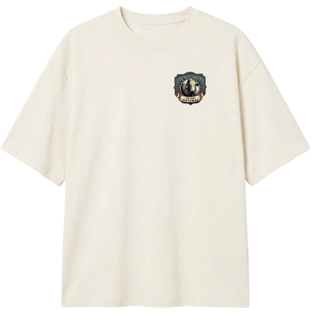 "Estampa/LIVRAI-ME" Camiseta Oversized Classic