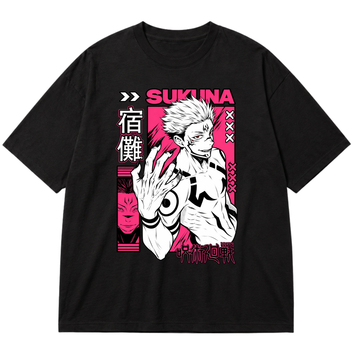 "Jujutso Kaisen - Sukuna" Oversized Premium 96% algodão 4% Elastano
