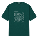 "CADEIA DE PEDAIS" Camiseta Oversized Suedine 220g