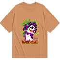 "Camiseta SMILE IT GETS WORSE - Coringa" Camiseta Oversized Básica