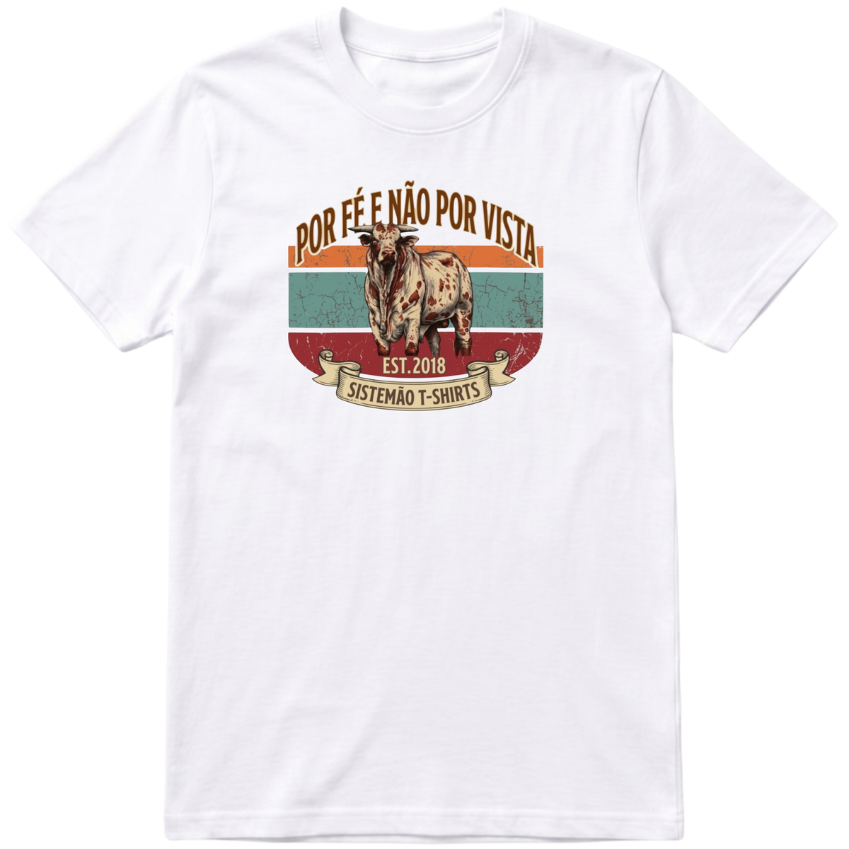 "Estampa/POR FÉ" Camiseta Premium Unissex Bunker Studios