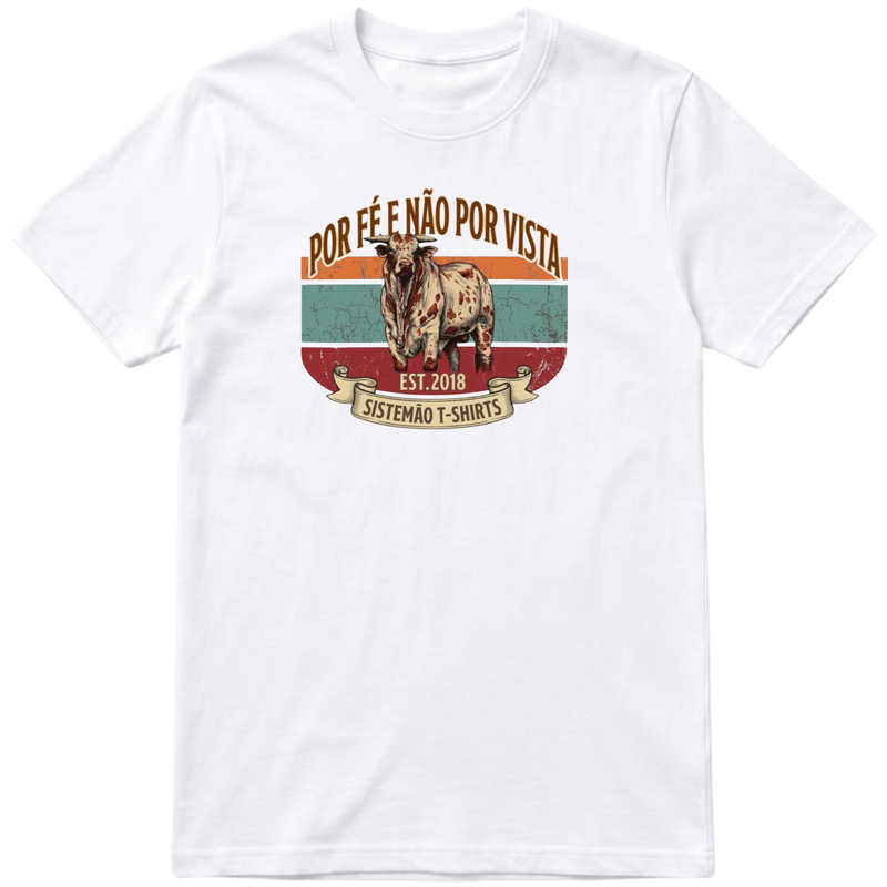 "Estampa/POR FÉ" Camiseta Premium Unissex Bunker Studios