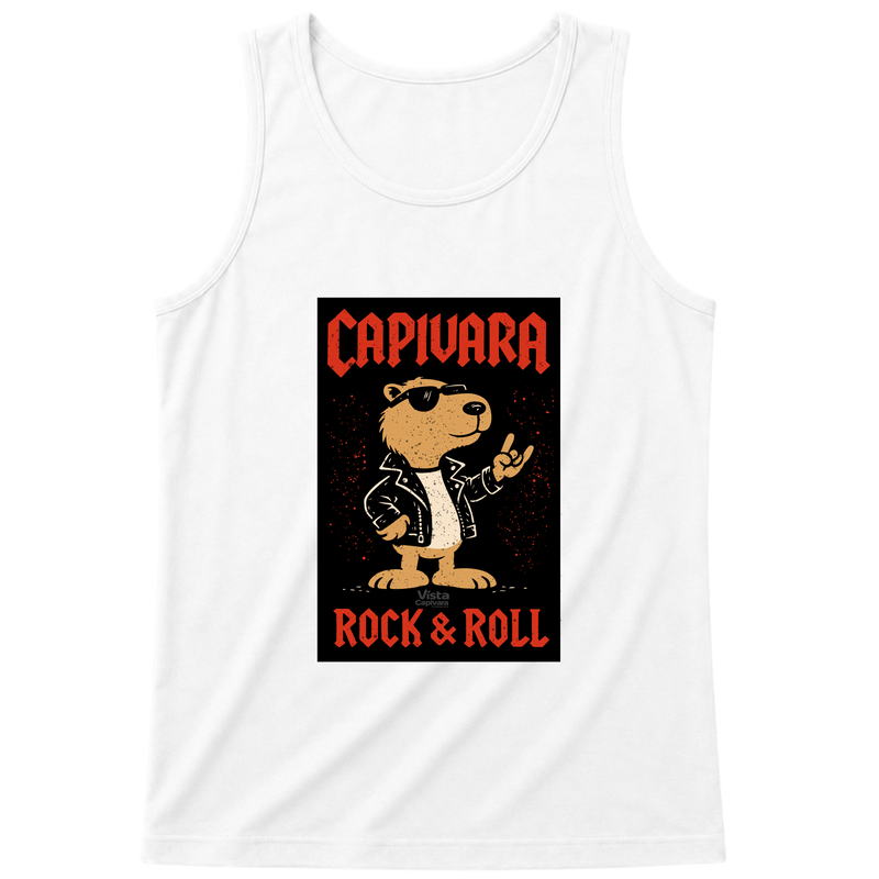 "Capivara Rock & Roll DTF" Regata Básica
