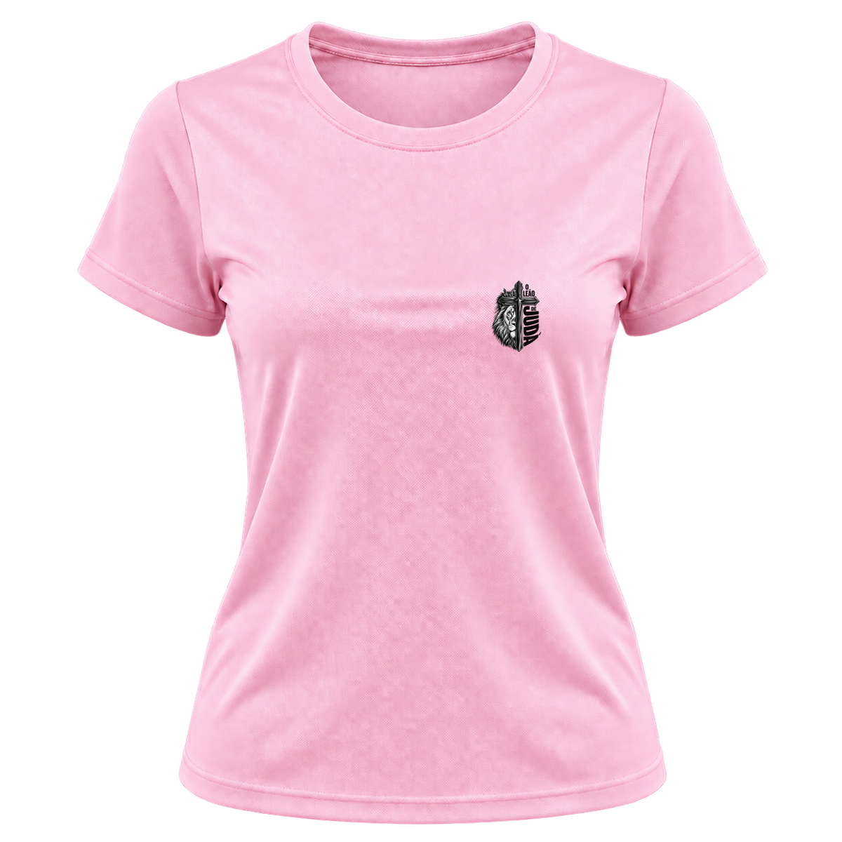 "Camiseta Dryfit Feminina Basic - Leão de Judá" Camiseta Dryfit Feminina Basic