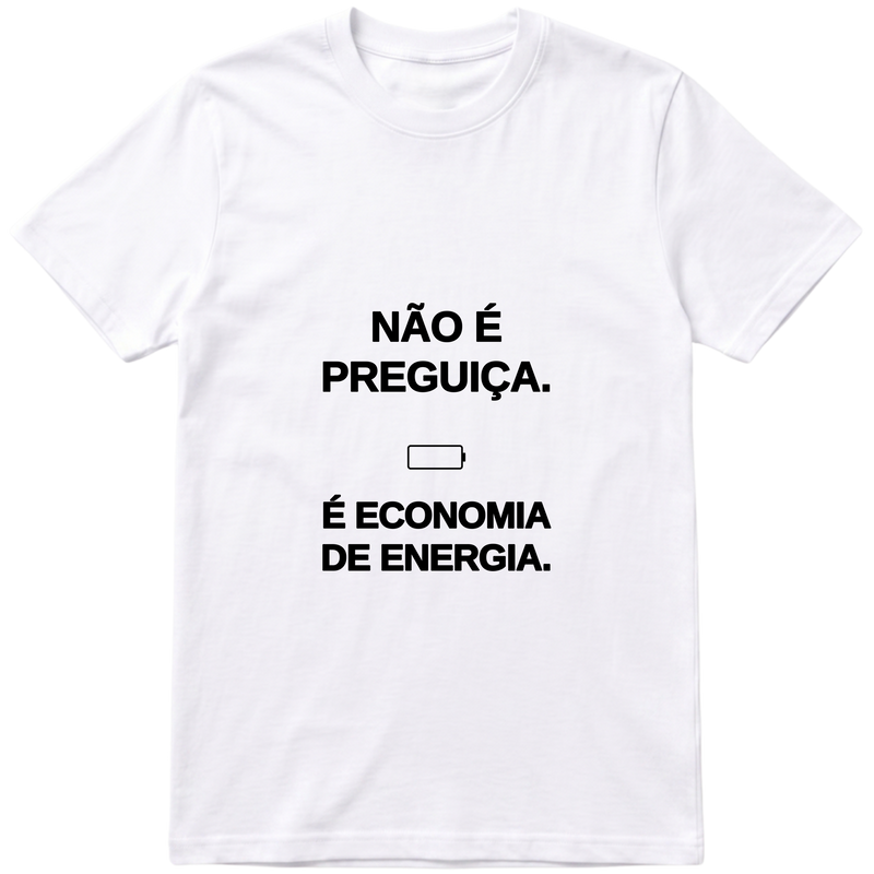 "Camiseta MODO OFF — Não É Preguiça" Camiseta Premium Unissex